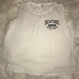 White Forever 21 Crop Top